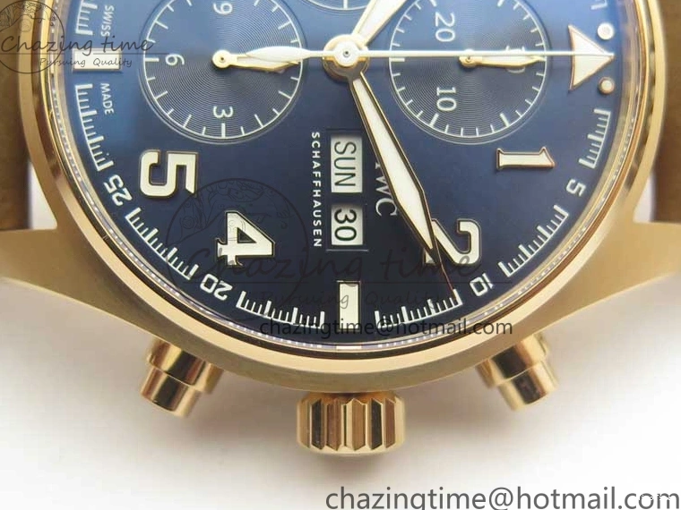 MIROTIME 0210 Sleek Pilot Chrono 377721 “Le Petit Prince” RG ZF 1:1 Best Edition on Brown Leather Strap A 7182